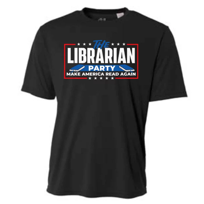 The Librarian Party Make America Read Again Bookworm Books Cooling Performance Crew T-Shirt