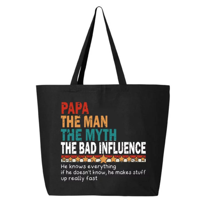 The Legend Papa Father Daddy Family 25L Jumbo Tote