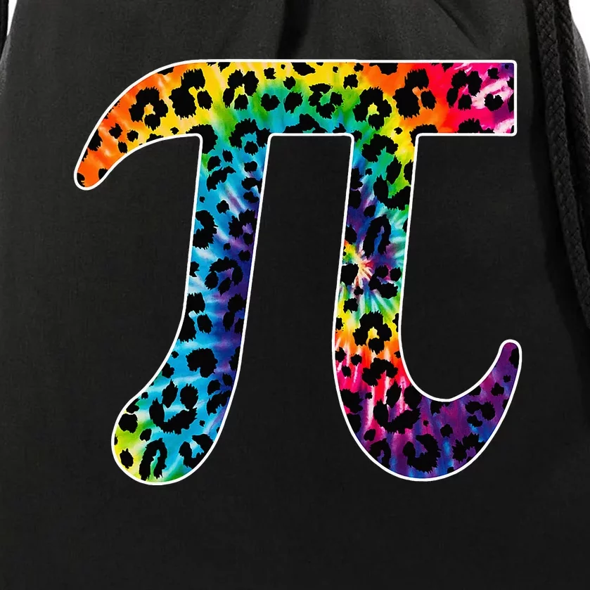 Tg Leopard Plaid Tie Dye Pi Day 3 14 Funny Math Lover Drawstring Bag