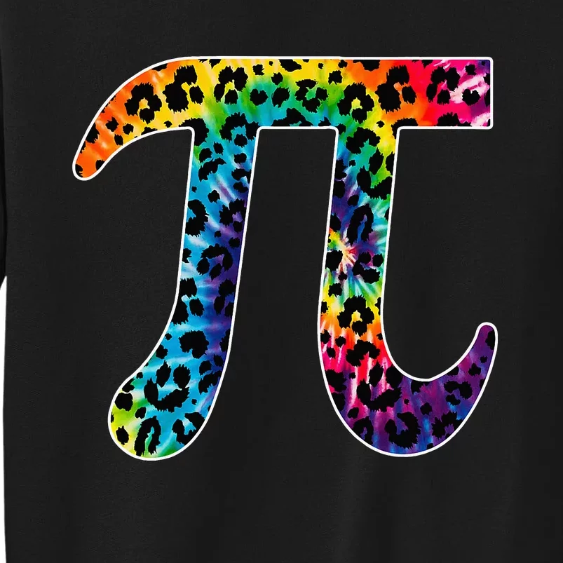 Tg Leopard Plaid Tie Dye Pi Day 3 14 Funny Math Lover Tall Sweatshirt