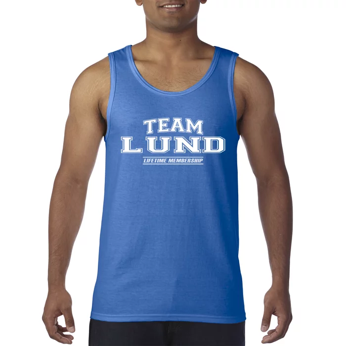 Team Lund Proud Family Surname Last Name Gift Cool Gift Tank Top