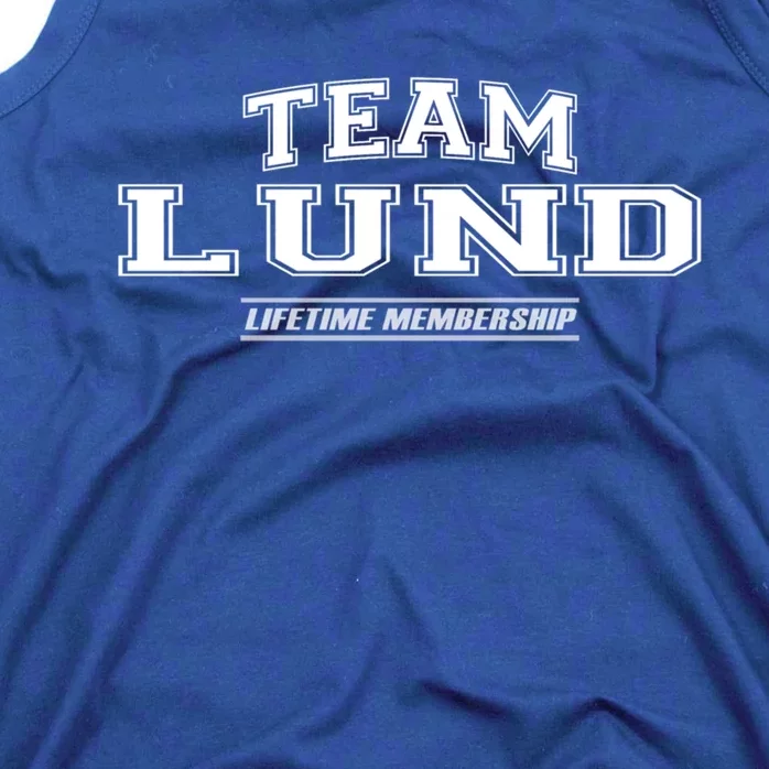 Team Lund Proud Family Surname Last Name Gift Cool Gift Tank Top