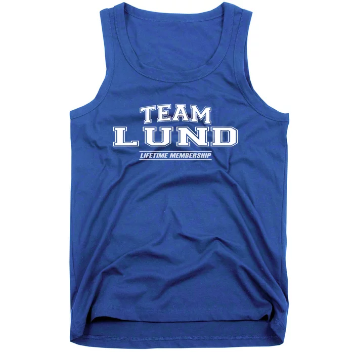 Team Lund Proud Family Surname Last Name Gift Cool Gift Tank Top