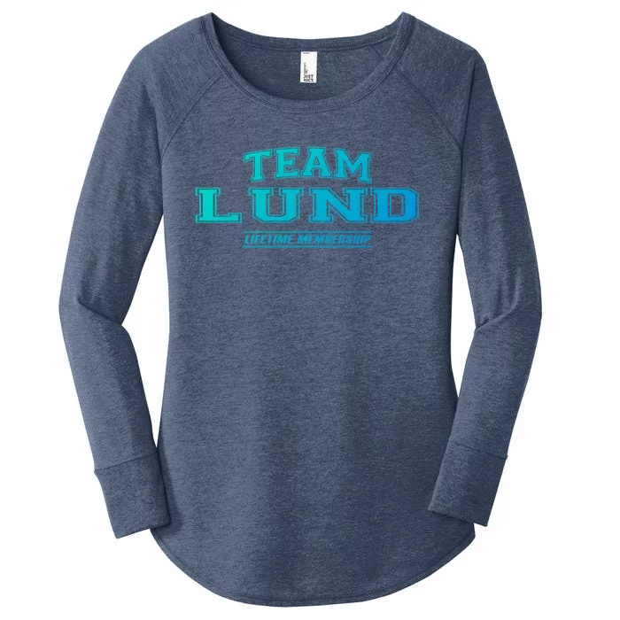 Team Lund Proud Family Surname Last Name Gift Cool Gift Women's Perfect Tri Tunic Long Sleeve Shirt