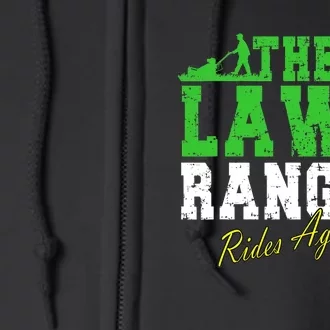 The Lawn Ranger Rides Again Lawn Mower Golf Full Zip Hoodie