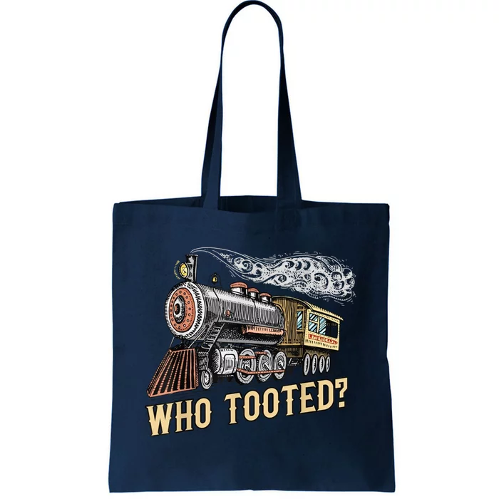 Train Lovers Railroad Vintage Retro Locomotive Tote Bag