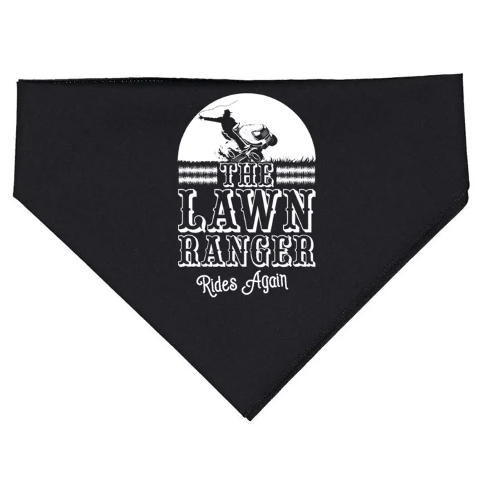 The Lawn Ranger Rides Again Funny Lawn Caretaker Gift USA-Made Doggie Bandana