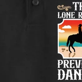 The Lone Ranger Prevents Danger Retro Dry Zone Grid Performance Polo