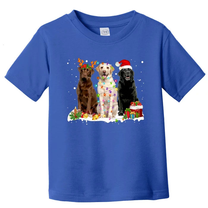 Three Labrador Retriever Xmas Labrador Retriever Lover Gift Toddler T-Shirt