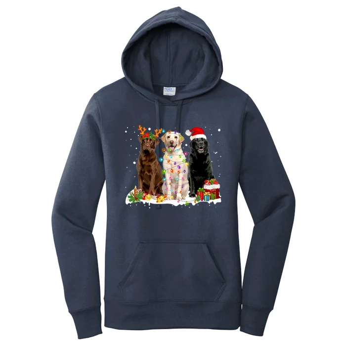 Three Labrador Retriever Xmas Labrador Retriever Lover Gift Women's Pullover Hoodie