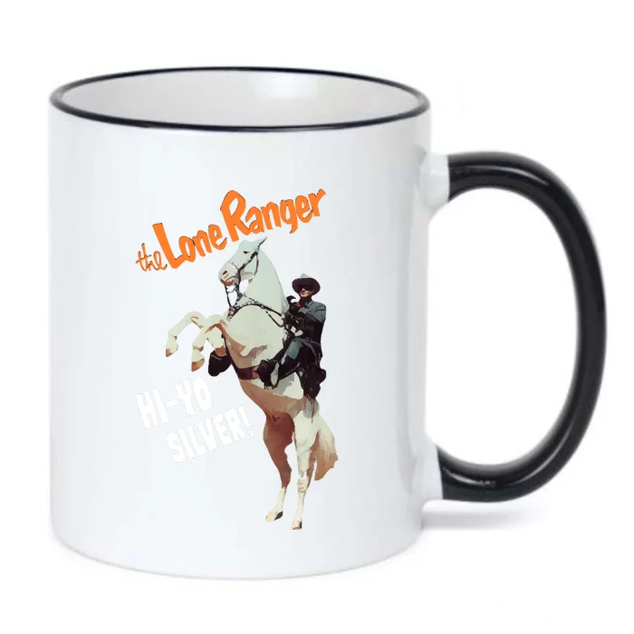 The Lone Ranger Hi Yo Silver Clayton Moore 40s Tv Western Black Color Changing Mug