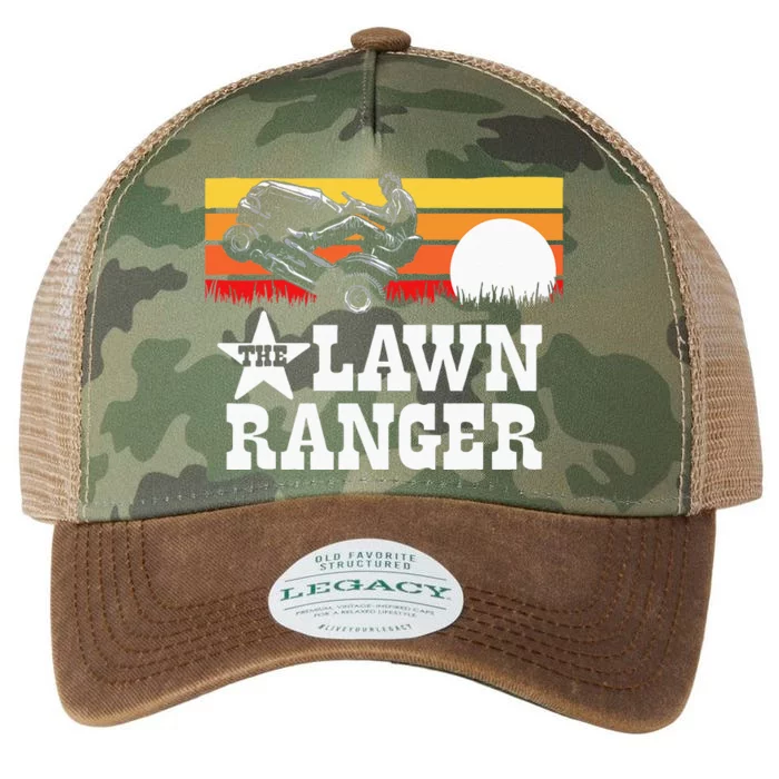 The Lawn Ranger Riding Lawn Mower Wheelie Funny Vintage Legacy Tie Dye Trucker Hat