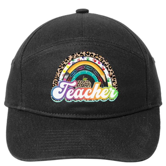 Teacher Life Rainbow Teacher Shirts for  Best Teacher 7-Panel Snapback Hat