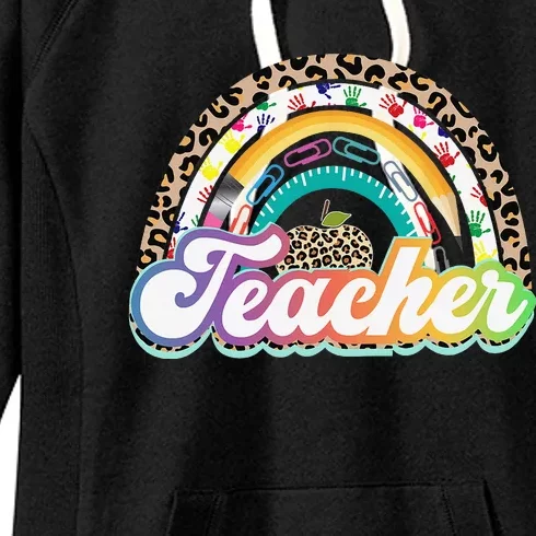 Teacher Life Rainbow Teacher Shirts for  Best Teacher Women's Fleece Hoodie