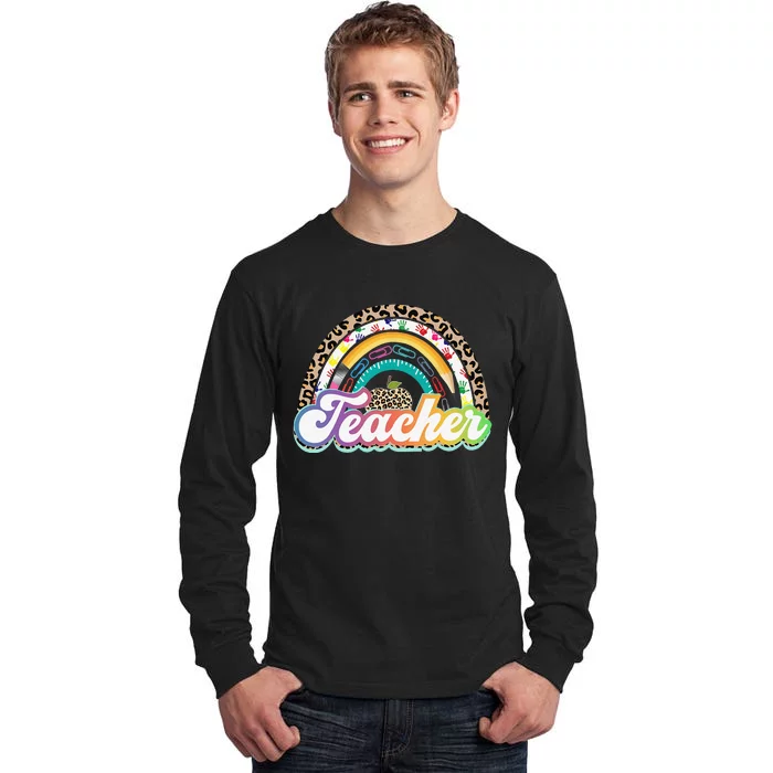 Teacher Life Rainbow Teacher Shirts for  Best Teacher Tall Long Sleeve T-Shirt