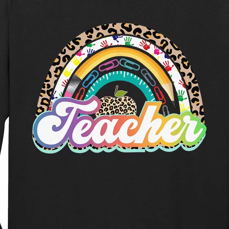 Teacher Life Rainbow Teacher Shirts for  Best Teacher Tall Long Sleeve T-Shirt