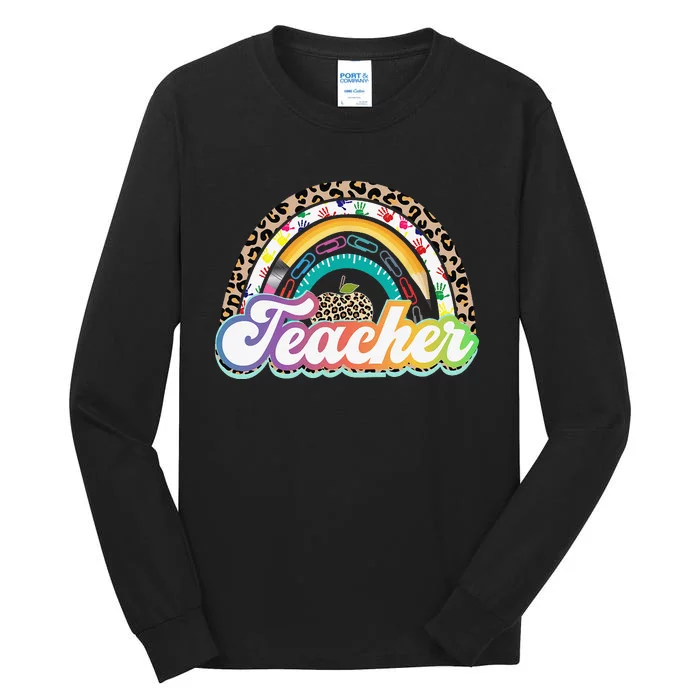 Teacher Life Rainbow Teacher Shirts for  Best Teacher Tall Long Sleeve T-Shirt