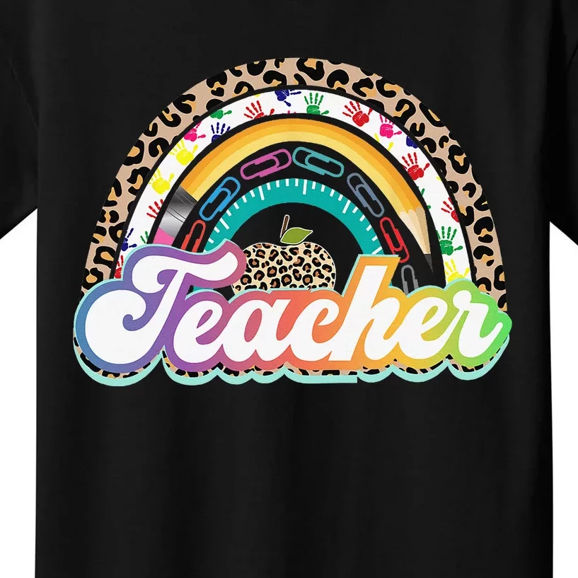 Teacher Life Rainbow Teacher Shirts for  Best Teacher Kids T-Shirt