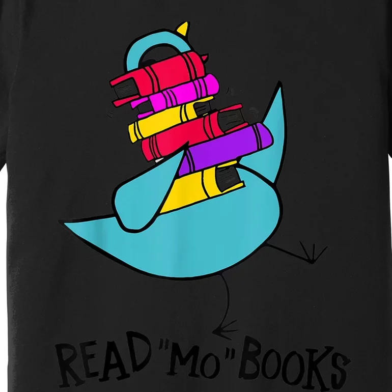 Teacher Library Read Mo Books Pigeon Reading Library Funny Premium T-Shirt