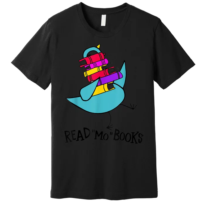 Teacher Library Read Mo Books Pigeon Reading Library Funny Premium T-Shirt