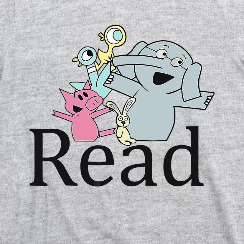 Teacher Library Read Book Club Piggie Elephant Pigeons Funny T-Shirt