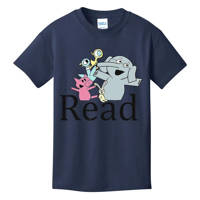 Teacher Library Read Book Club Piggie Elephant Pigeons Funny Kids T-Shirt