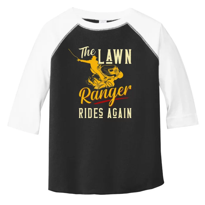 The Lawn Ranger Rides Again Lawn Tractor Mowing Toddler Fine Jersey T-Shirt