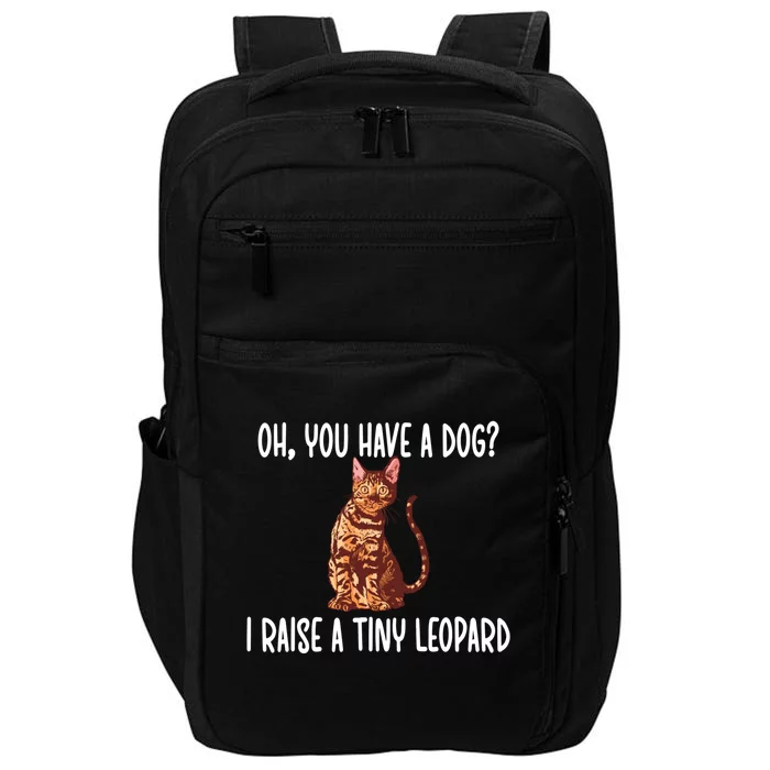 Tiny Leopard Rosetted Bengal Cat Owner Gift Impact Tech Backpack