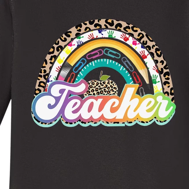 Teacher Life Rainbow Teacher for Wo Best Teacher Baby Long Sleeve Bodysuit