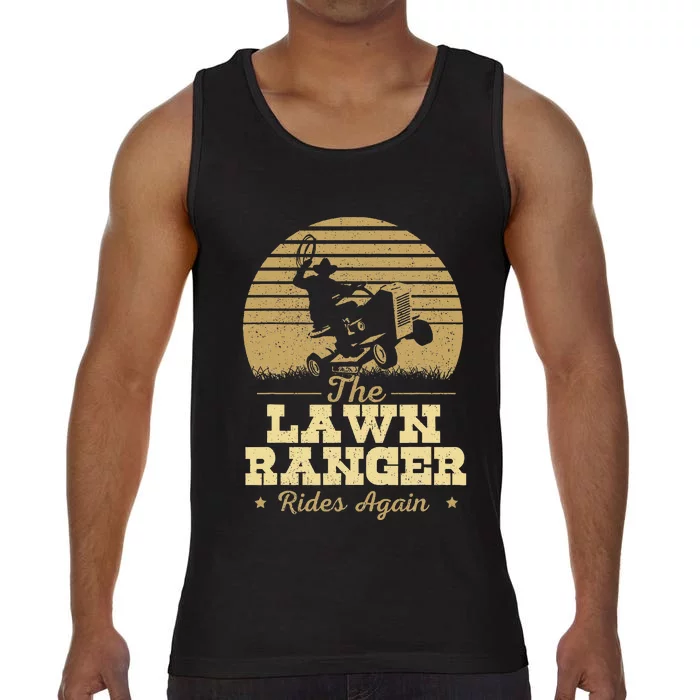 The Lawn Ranger Rides Again Landscraper Mower Landscaping Comfort Colors® Tank Top