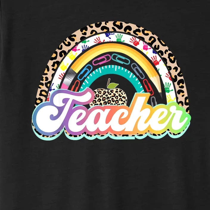 Teacher Life Rainbow Teacher Shirts For Women Best Teacher ChromaSoft Performance T-Shirt