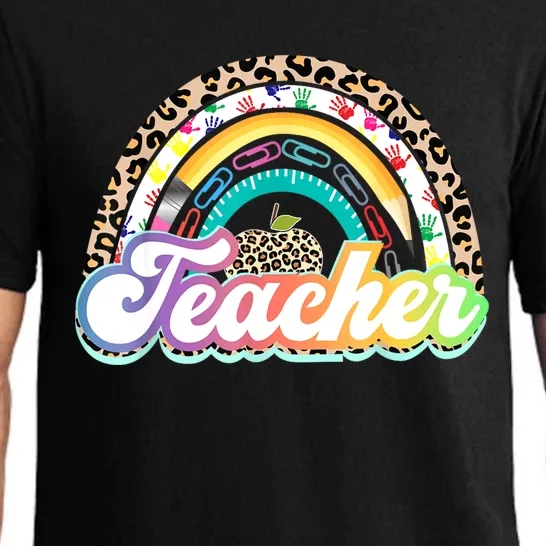 Teacher Life Rainbow Teacher Shirts For Women Best Teacher Pajama Set