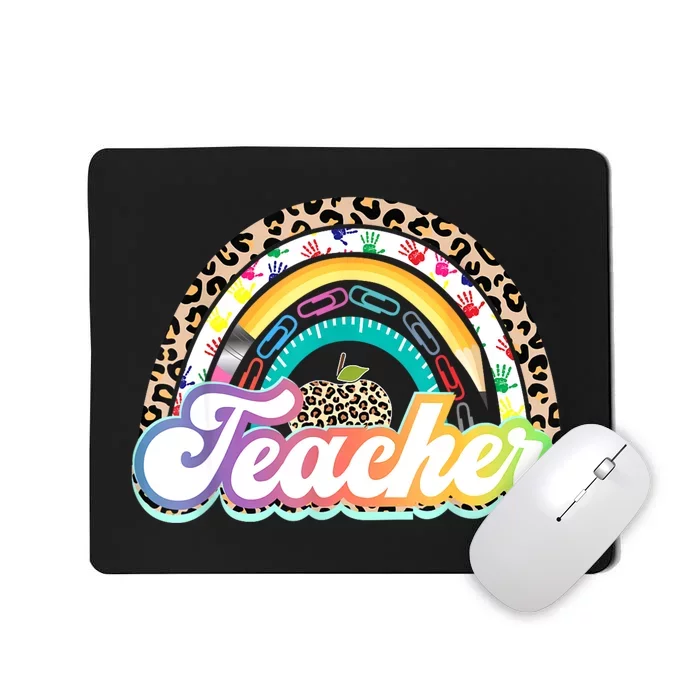 Teacher Life Rainbow Teacher Shirts For Women Best Teacher Mousepad