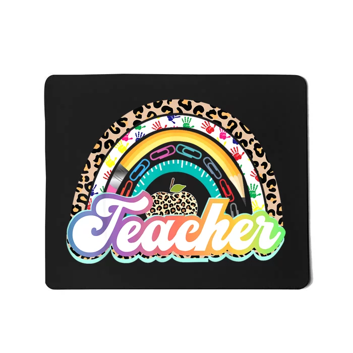 Teacher Life Rainbow Teacher Shirts For Women Best Teacher Mousepad