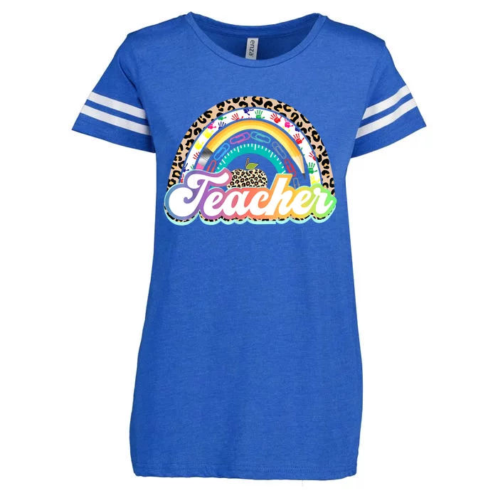 Teacher Life Rainbow Teacher Shirts For Women Best Teacher Enza Ladies Jersey Football T-Shirt