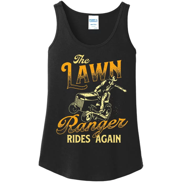 The Lawn Ranger Rides Again Gardener Lawn Mower Ladies Essential Tank