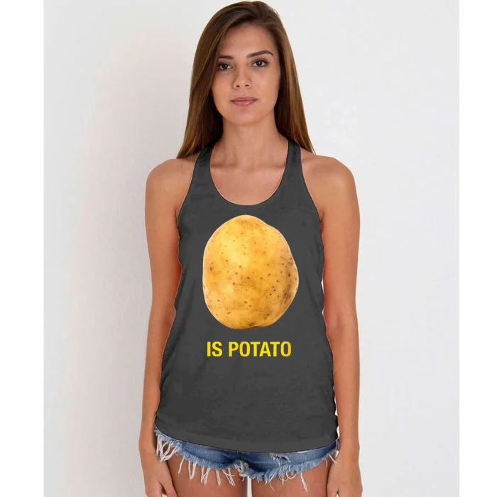 The Late Show With Stephen Colbert Is Potato Charity Women's Knotted Racerback Tank