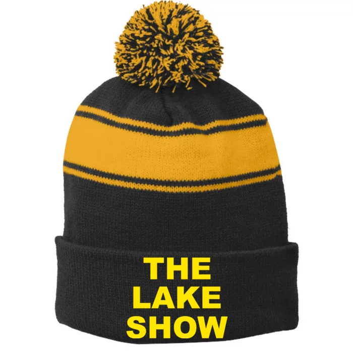 The Lake Show Basketball Los Angeles Stripe Pom Pom Beanie