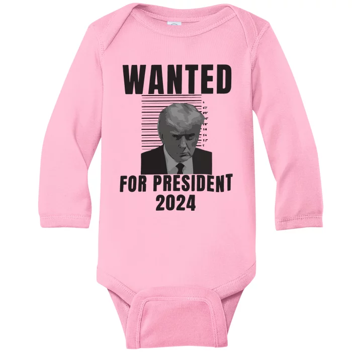 Trump Legend Save America Trump Not Guilty Baby Long Sleeve Bodysuit