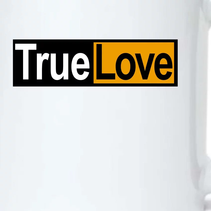 True Love Spoof Logo Black Color Changing Mug