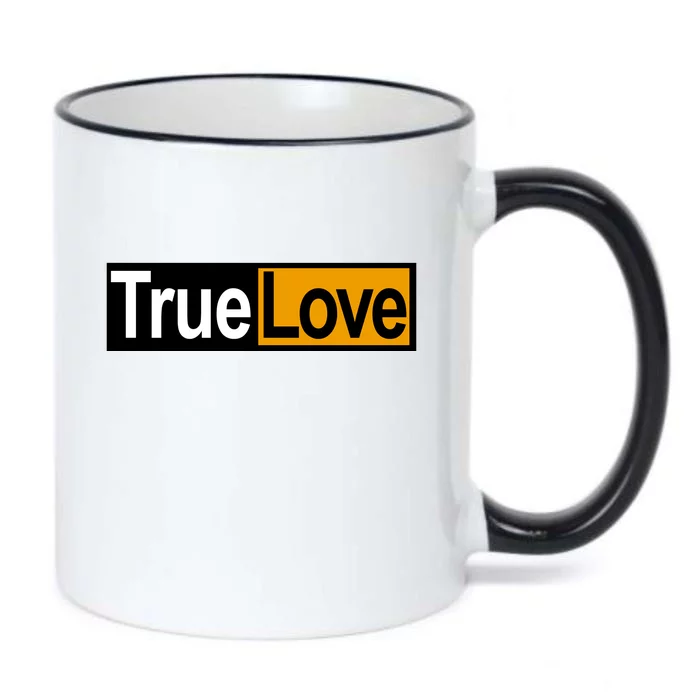 True Love Spoof Logo Black Color Changing Mug