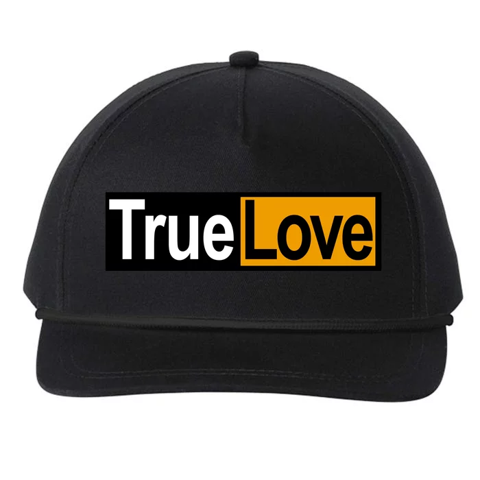 True Love Spoof Logo Snapback Five-Panel Rope Hat