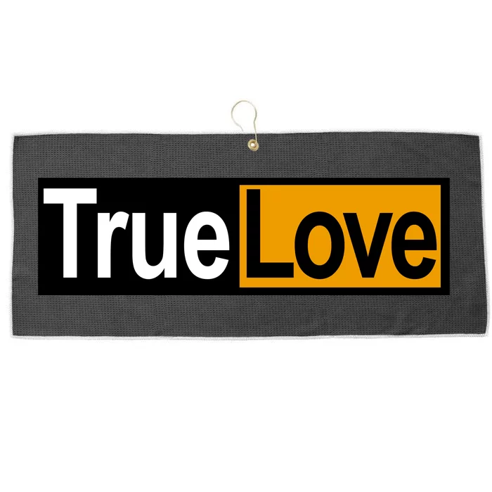 True Love Spoof Logo Large Microfiber Waffle Golf Towel