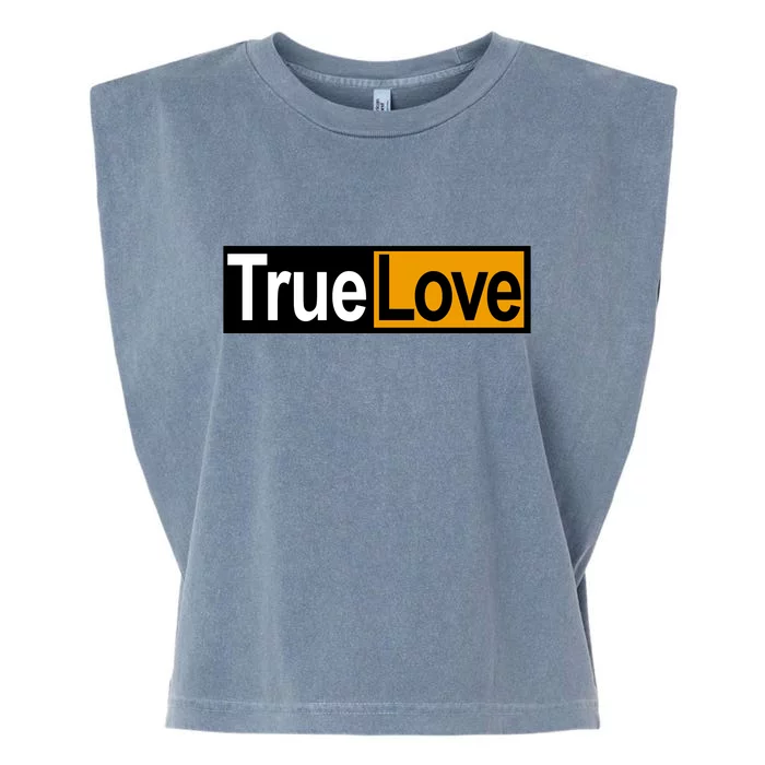 True Love Spoof Logo Garment-Dyed Women's Muscle Tee