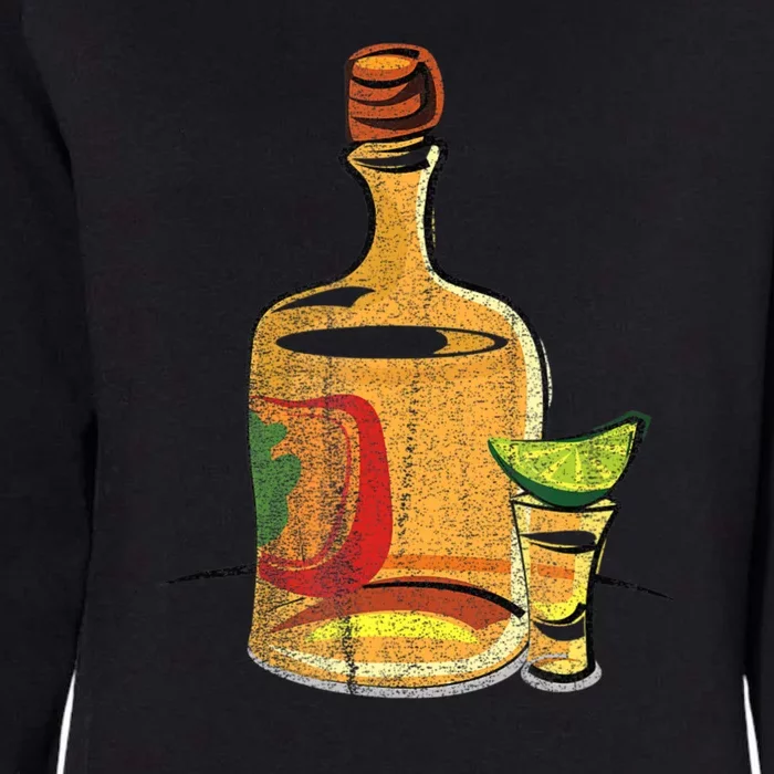 Tequila Lime Salt Tequila Bottle Lover Gift Womens California Wash Sweatshirt