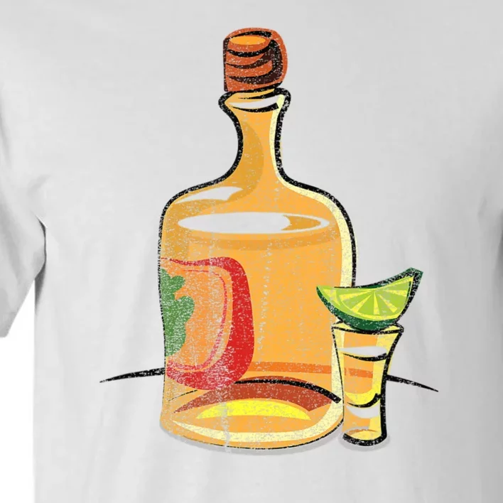 Tequila Lime Salt Tequila Bottle Lover Gift Tall T-Shirt