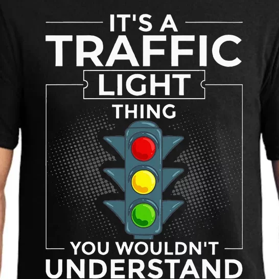 Traffic Light Sign Green Yellow Red Stop Stoplight Pajama Set