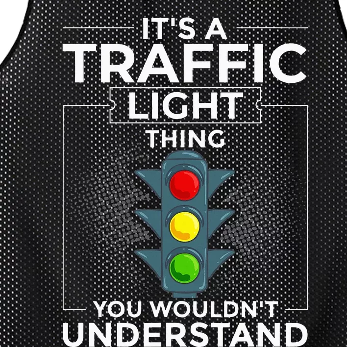 Traffic Light Sign Green Yellow Red Stop Stoplight Mesh Reversible Basketball Jersey Tank