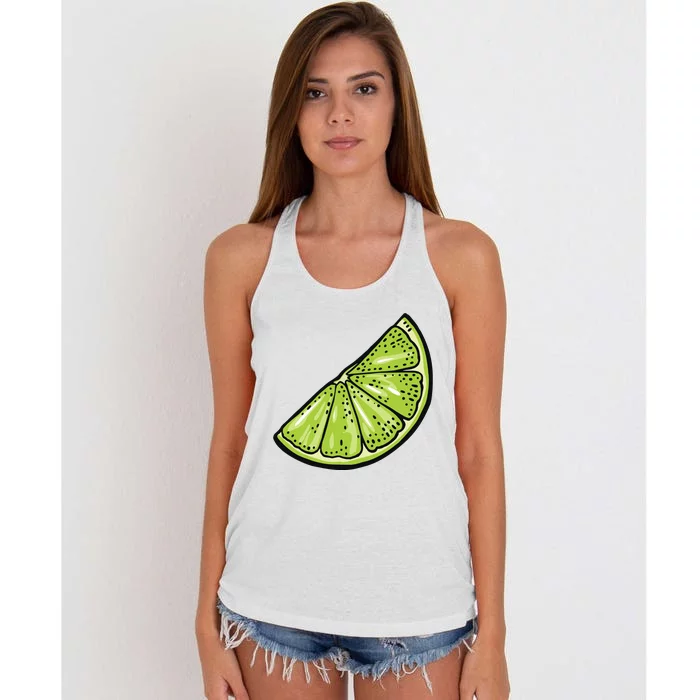 Tequila Lime Salt Halloween Costume Group Matching Women's Knotted Racerback Tank