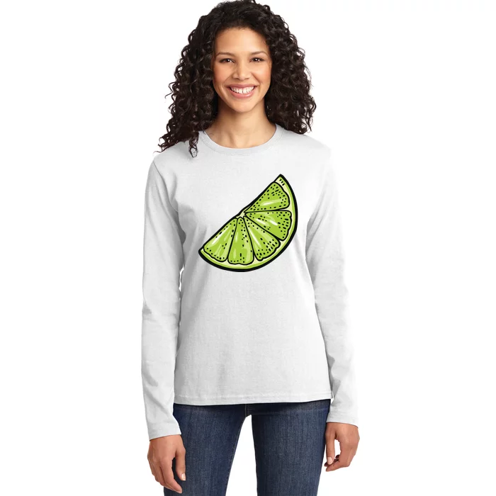 Tequila Lime Salt Halloween Costume Group Matching Ladies Long Sleeve Shirt